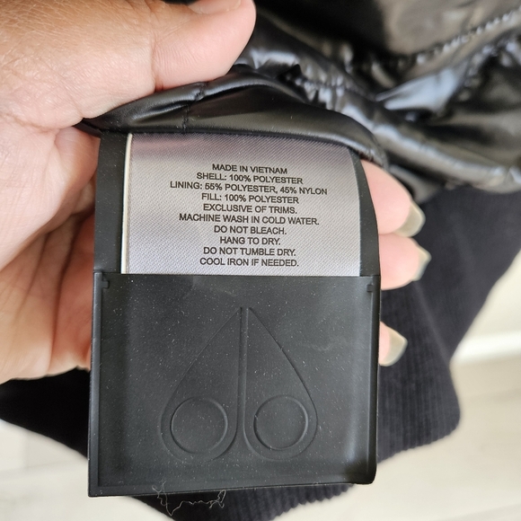 Moose Knuckles Black Full Zip Hooded Sherpa Coat - Picture 13 of 16